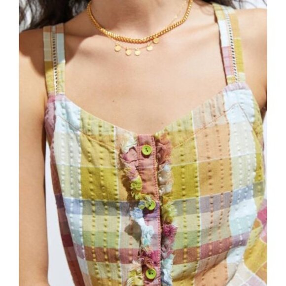 NWT Anthropologie Pilcro Plaid Tank Top-sz 12 - Picture 4 of 13